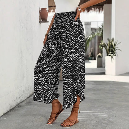 Pantalon ample à taille haute