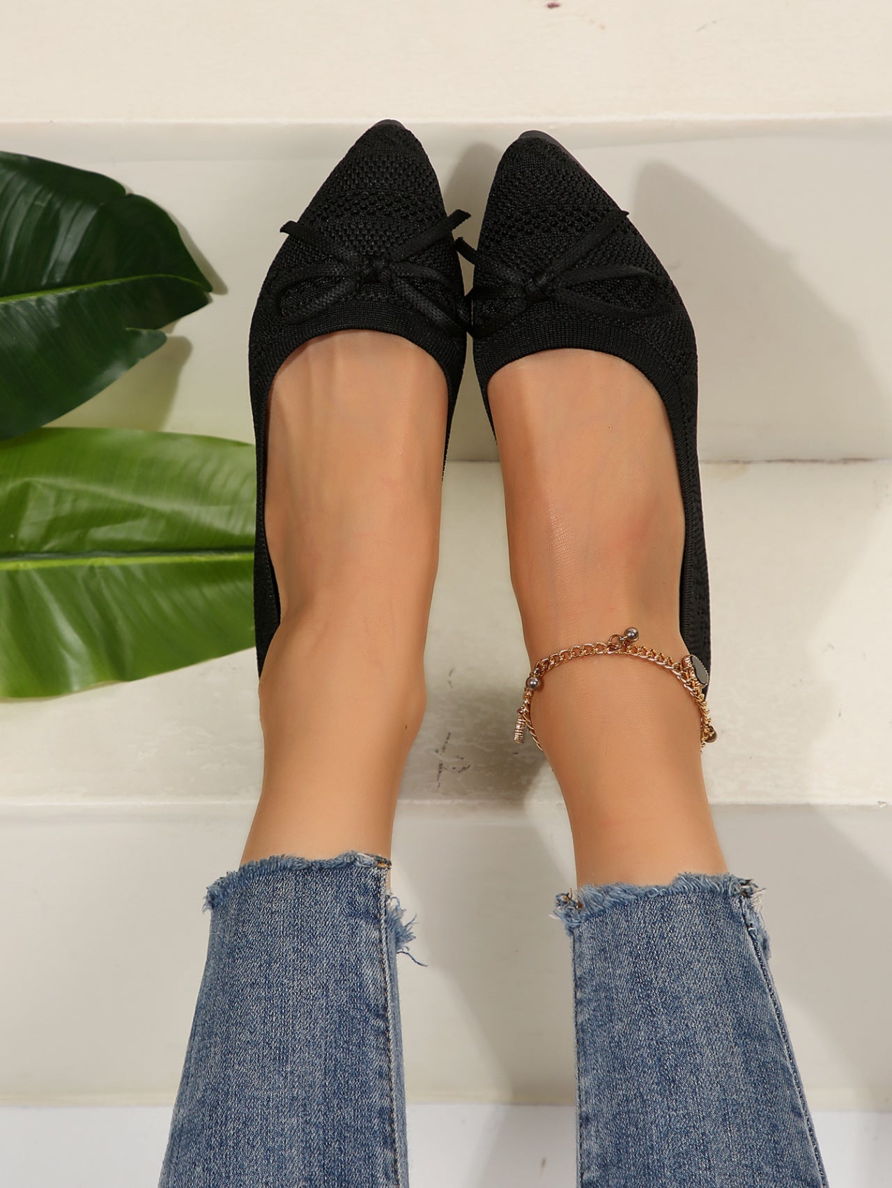 Ballerines Pointues Tricot