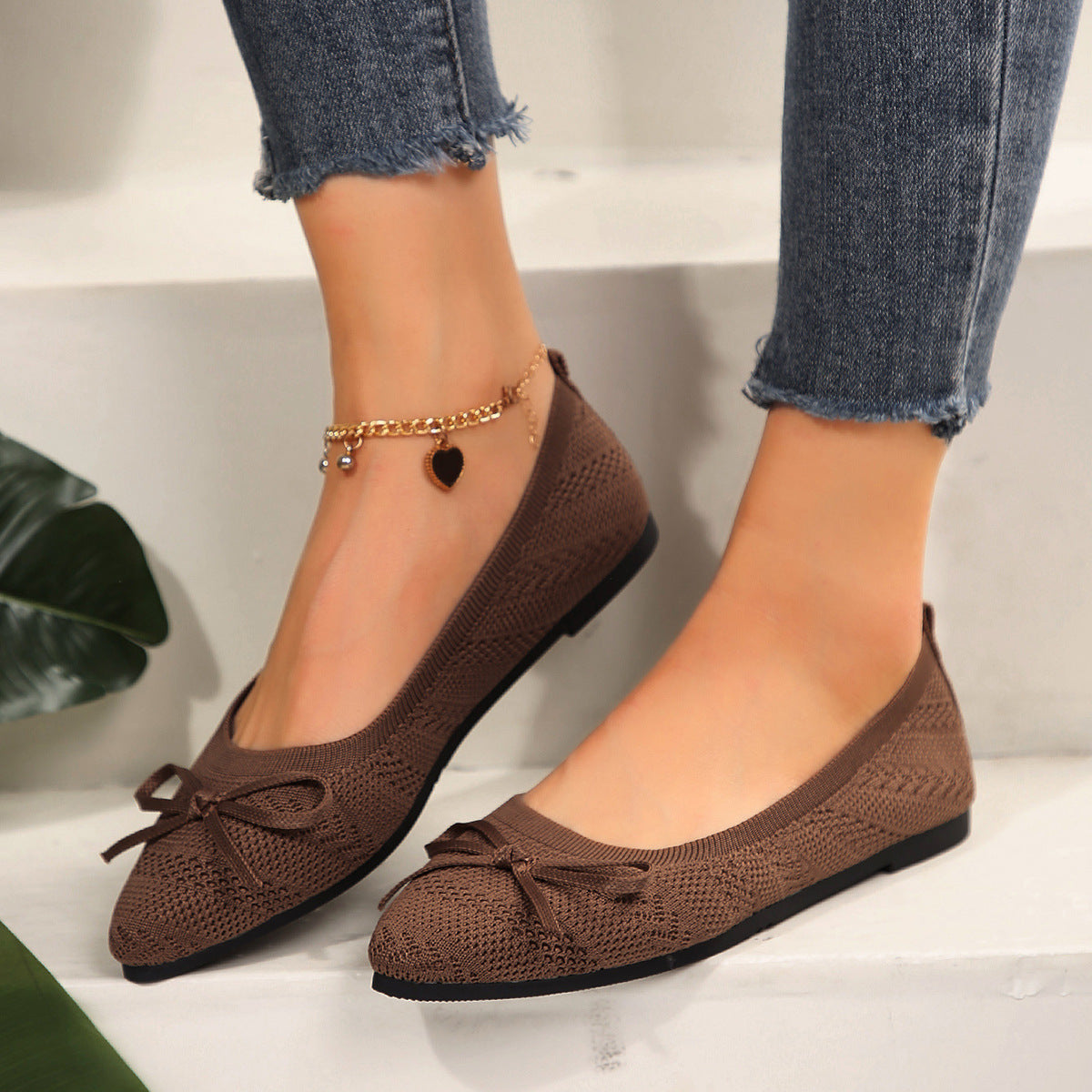 Ballerines Pointues Tricot