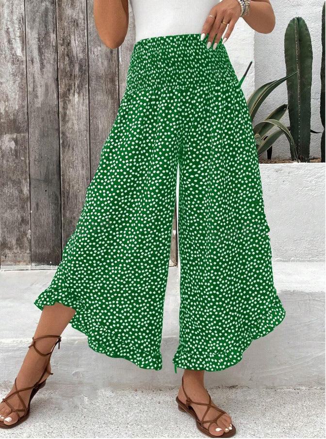Pantalon ample à taille haute
