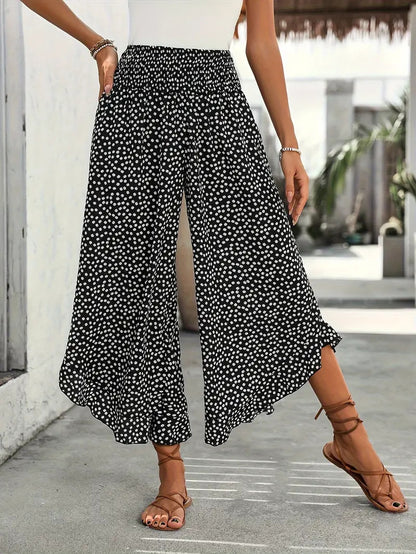 Pantalon ample à taille haute