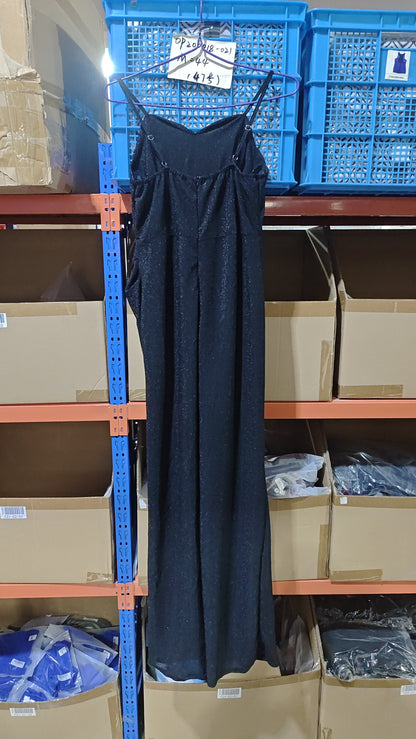 Robe Longue Fendue à Paillettes