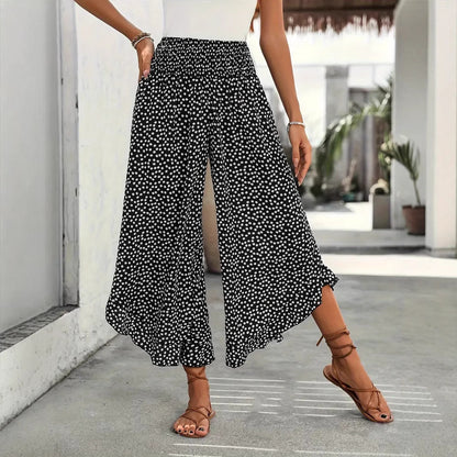 Pantalon ample à taille haute