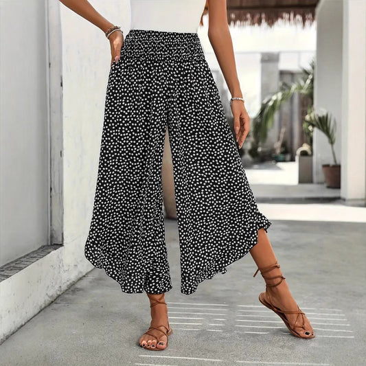 Pantalon ample à taille haute