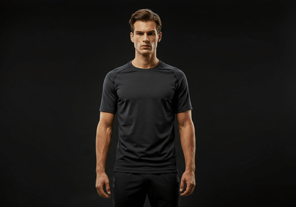 Velmurax Motion Performance Tee, studio view 1 of 3